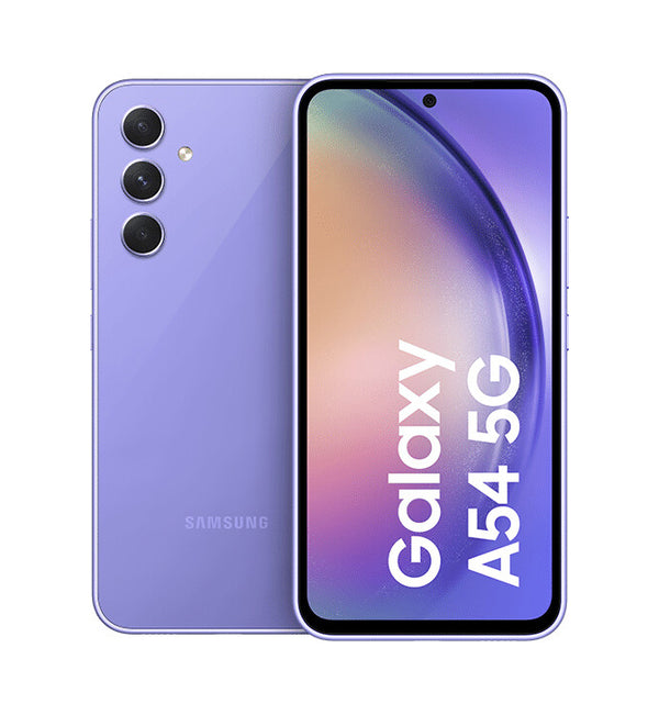 LAGERVERKAUF! Samsung Galaxy A54 (A546B/DS) 5G, 8/128 GB, 50 MP, 5000 mAh, Awesome Violet (BESCHÄDIGTE BOX NEU)
