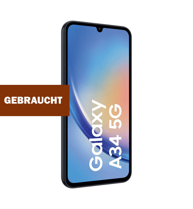 Gebraucht - Samsung Galaxy A34 5G (A346B/DSN), 256GB, 8 GB, 48 MP, 5000 mAh, Awesome Graphite