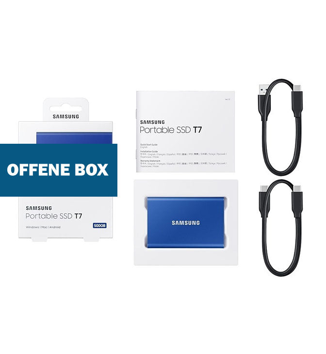 NEU AUSGEPACKT - Samsung SSD T7 500GB, Blau