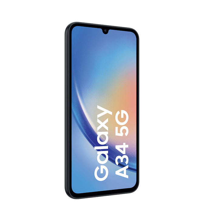 LAGERVERKAUF! Samsung Galaxy A34 5G (A346B/DSN), 256GB, 8 GB, 48 MP, 5000 mAh, Awesome Graphite (BESCHÄDIGTE BOX NEU)