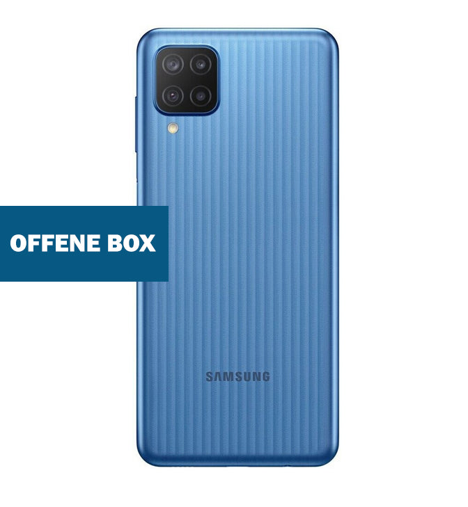 NEU ausgepackt - Samsung Galaxy M12 (M127F/DSN), 64 GB, 4 GB, 48 MP, 5000 mAh, Light Blue