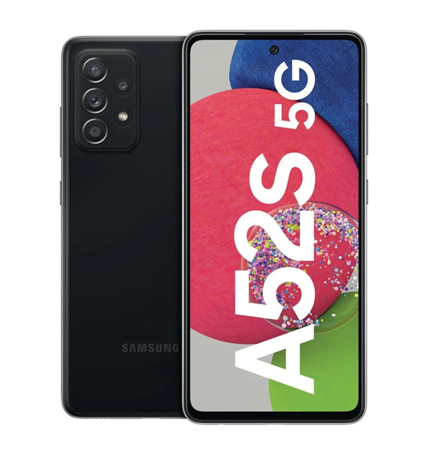 Samsung Galaxy A52s 5G, Black, Vorderseite und Rückseite