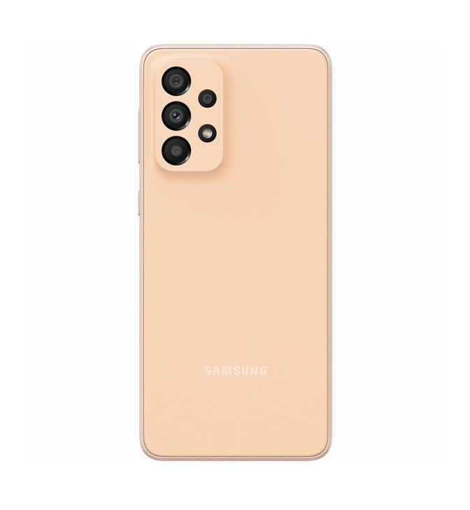 LAGERVERKAUF! Samsung Galaxy A33 5G (A336B/DSN), 128 GB, 6 GB, 48 MP, 5000 mAh, Awesome Peach (BESCHÄDIGTE BOX NEU)